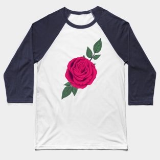 Pink Rose Baseball T-Shirt